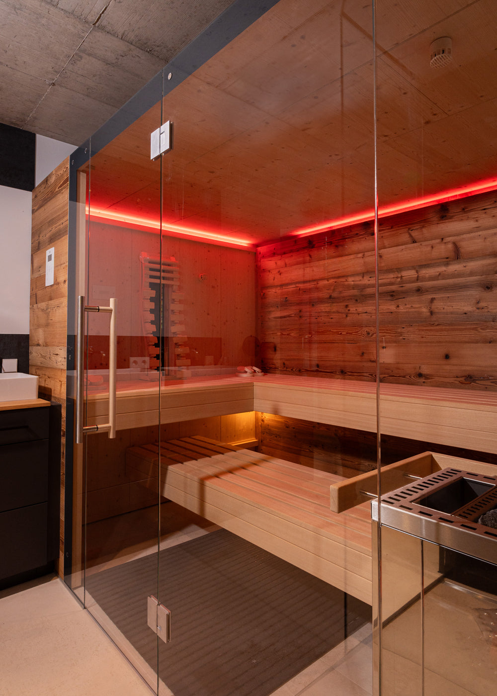 Private Sauna in Badezimmer, Breisach, mit Infrarotsitz